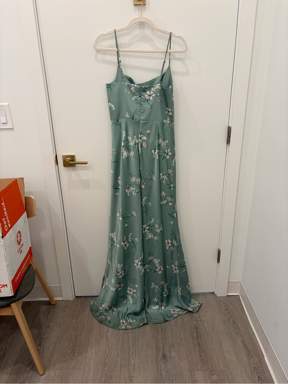 Birdy Grey Sage Green Floral Slip Maxi Dress - Picture 2 of 3